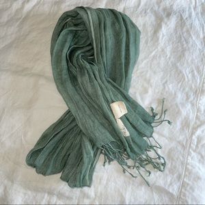 Slate Blue Linen Scarf